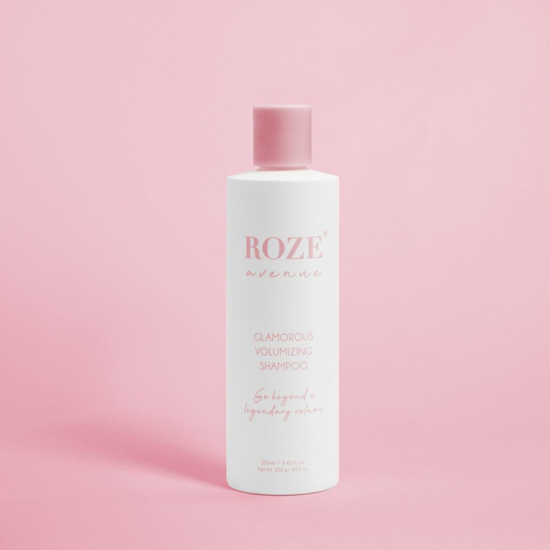 glamorous volumizing szampon 250 ml roze avenue na różowym tle