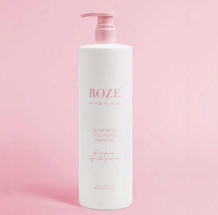 glamorous volumizing szampon 1000 ml roze avenue na różowym tle