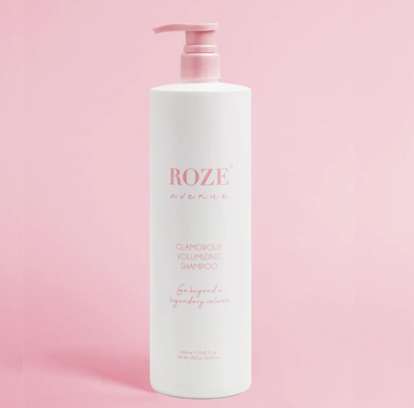 glamorous volumizing szampon 1000 ml roze avenue na różowym tle