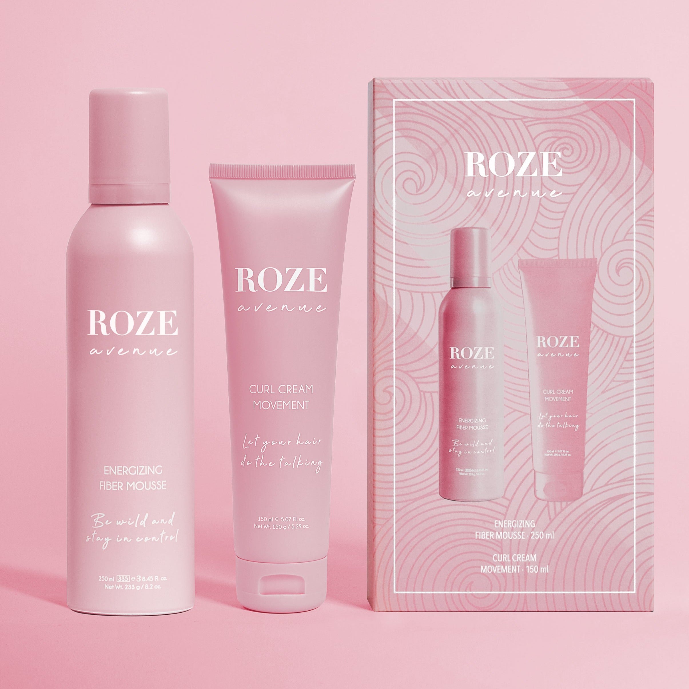 Pianka Zwiększająca Objętość + Krem do Loków Roze Avenue