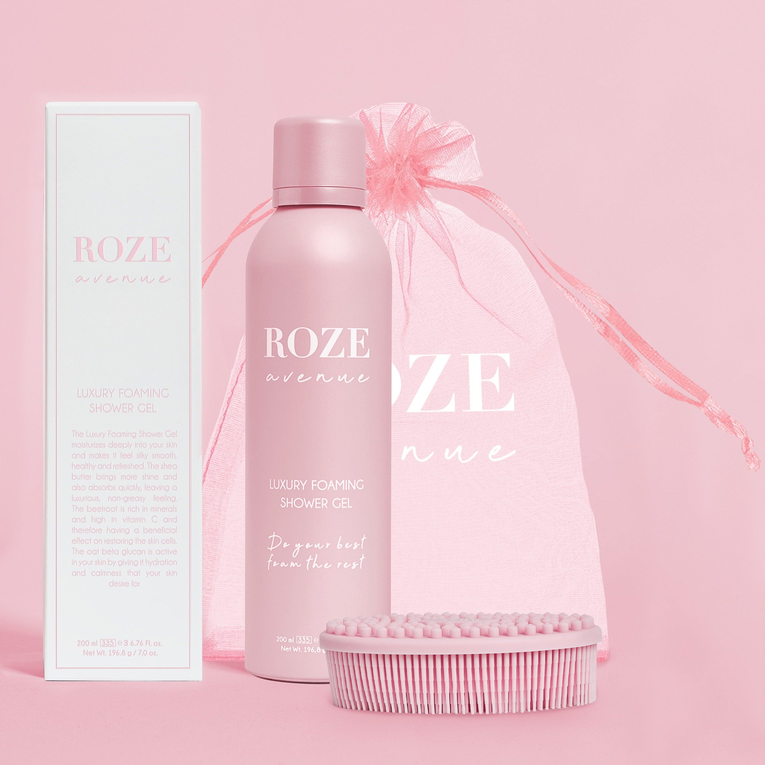 żel pod prysznic, szczotka do ciała, shower gel, zestaw